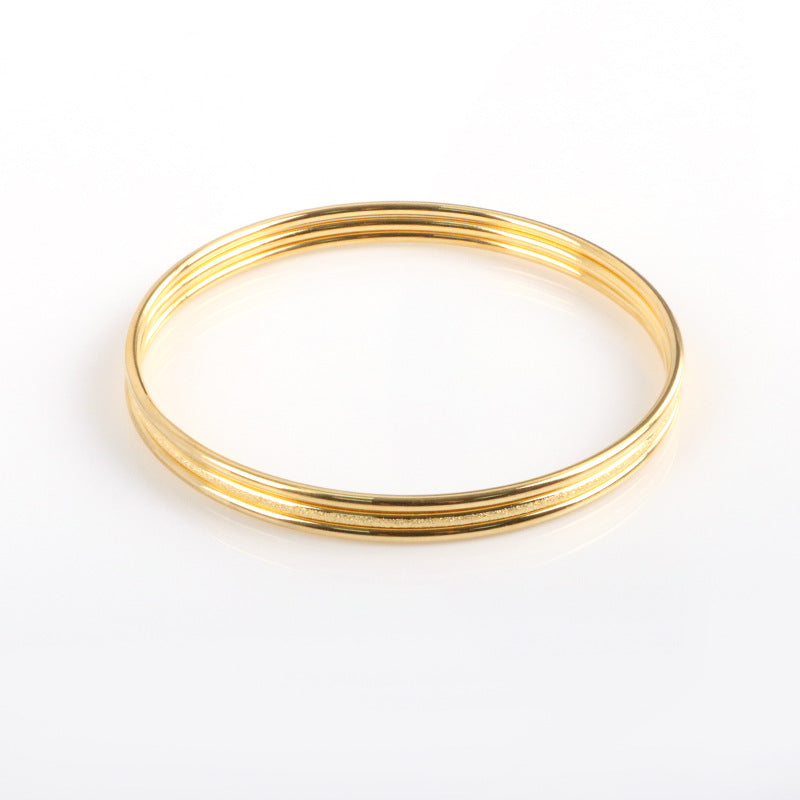 Classic Bangle Bracelets - Titanium Steel Gold Plated