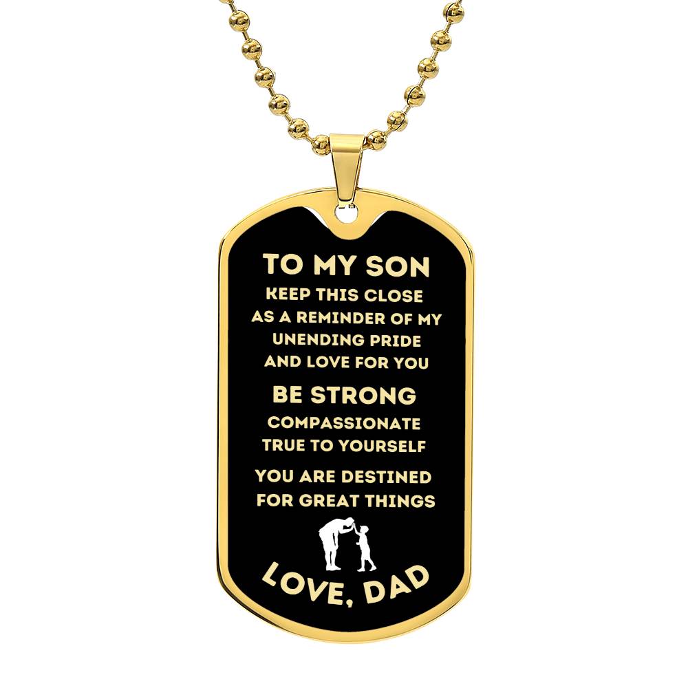 To My Son Dogtag
