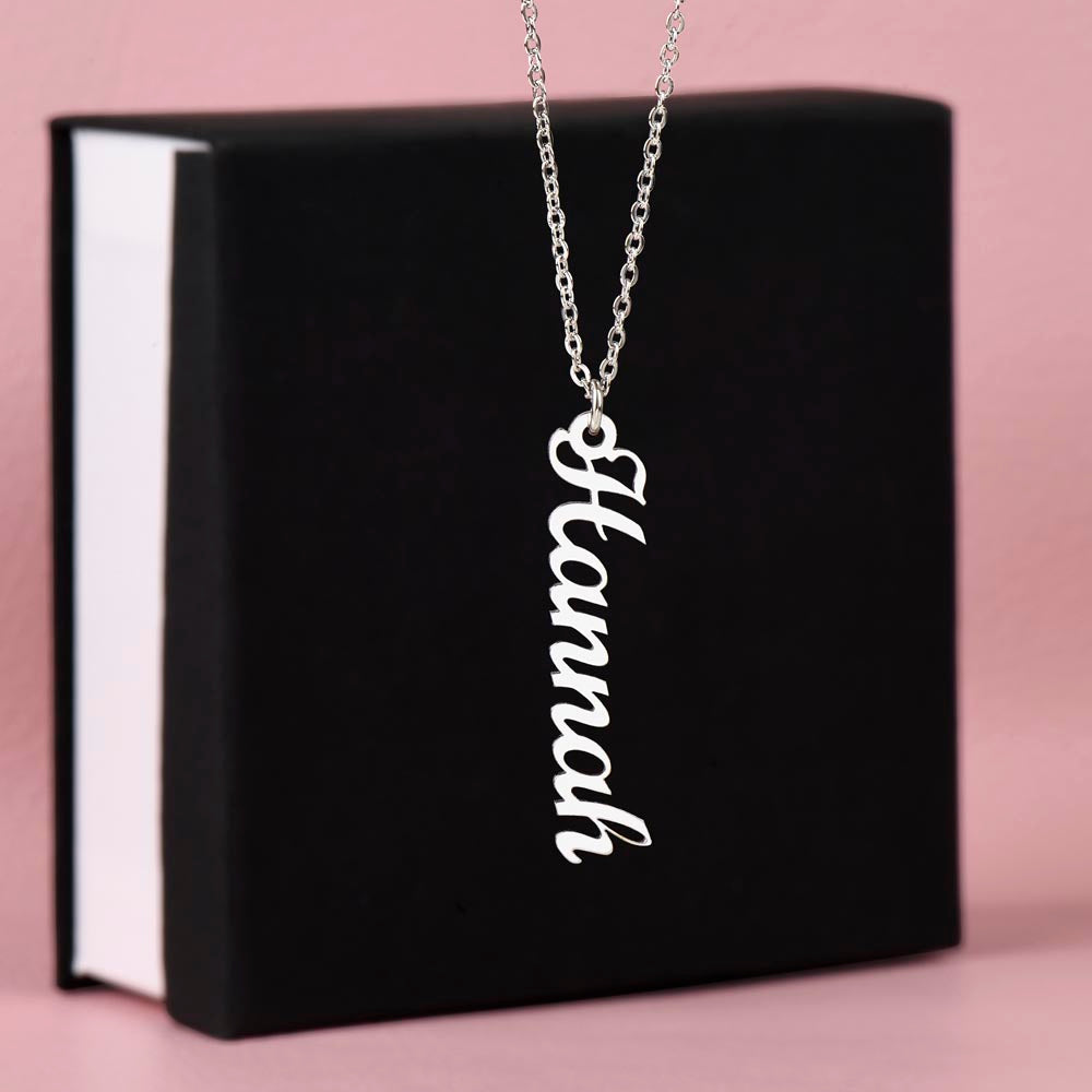 Vertical Custom Name Necklace: Wear Your Identity with Elegance