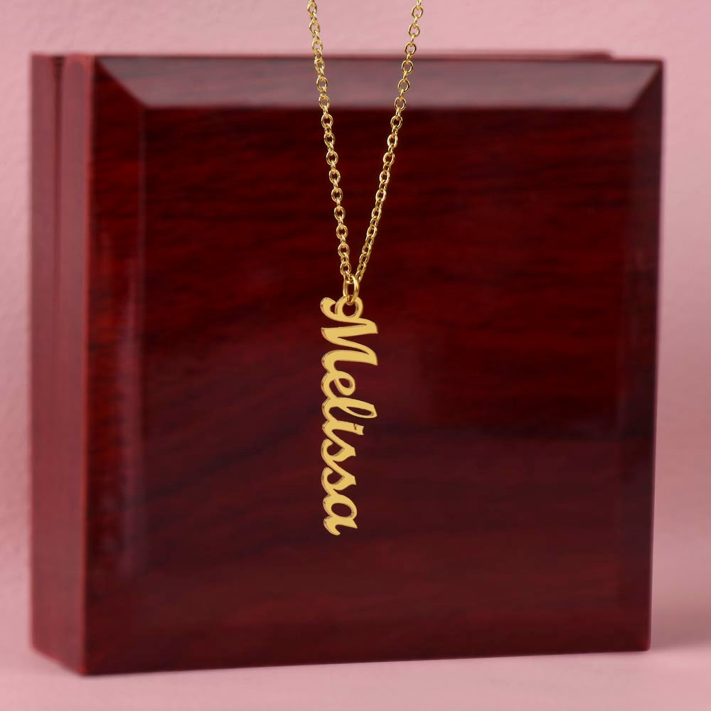 Vertical Custom Name Necklace: Wear Your Identity with Elegance