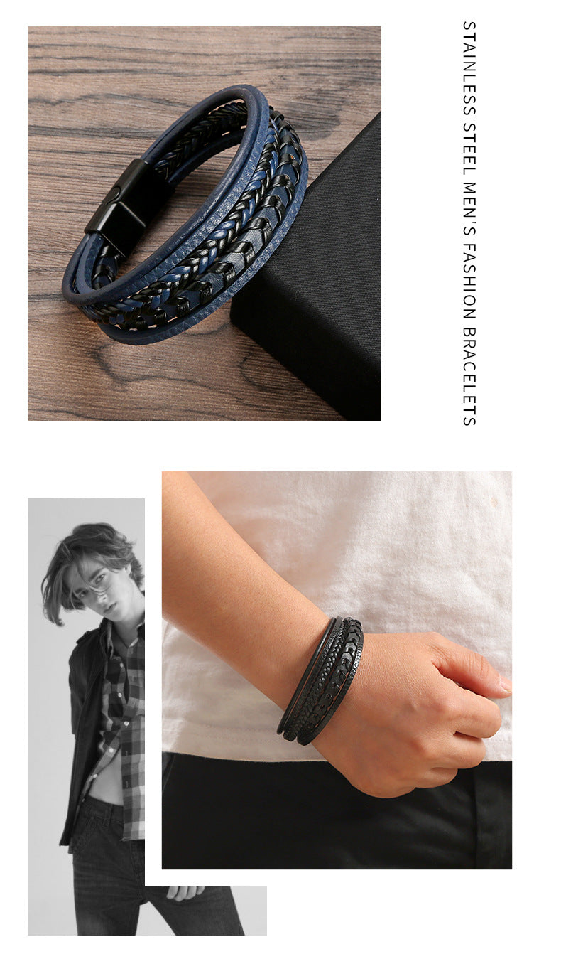 Multi-layer Leather Rope Woven Bracelet