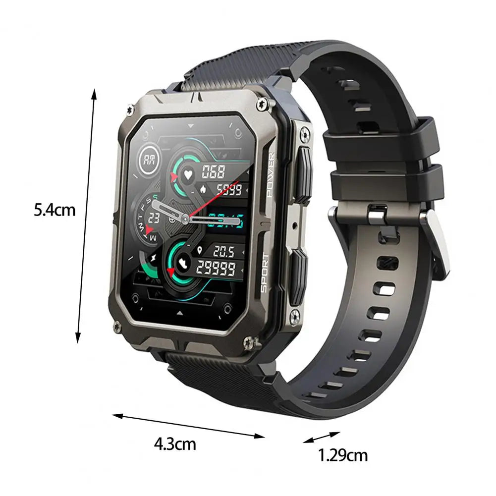 C20 Pro  2023 New Military Smart Watch Men IP68 Outdoor Sports Fitness Tracker 24H Health Monitor Smartwatch for Android IOS