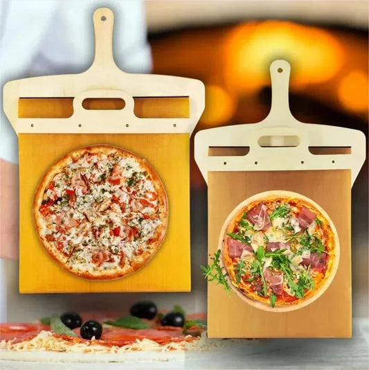 Wooden Sliding Pizza Peel Shovel with Handle Pizza Spatula Paddle Perfectly Transfers Pizza Peels Baking Supplies Kitchen Tool
